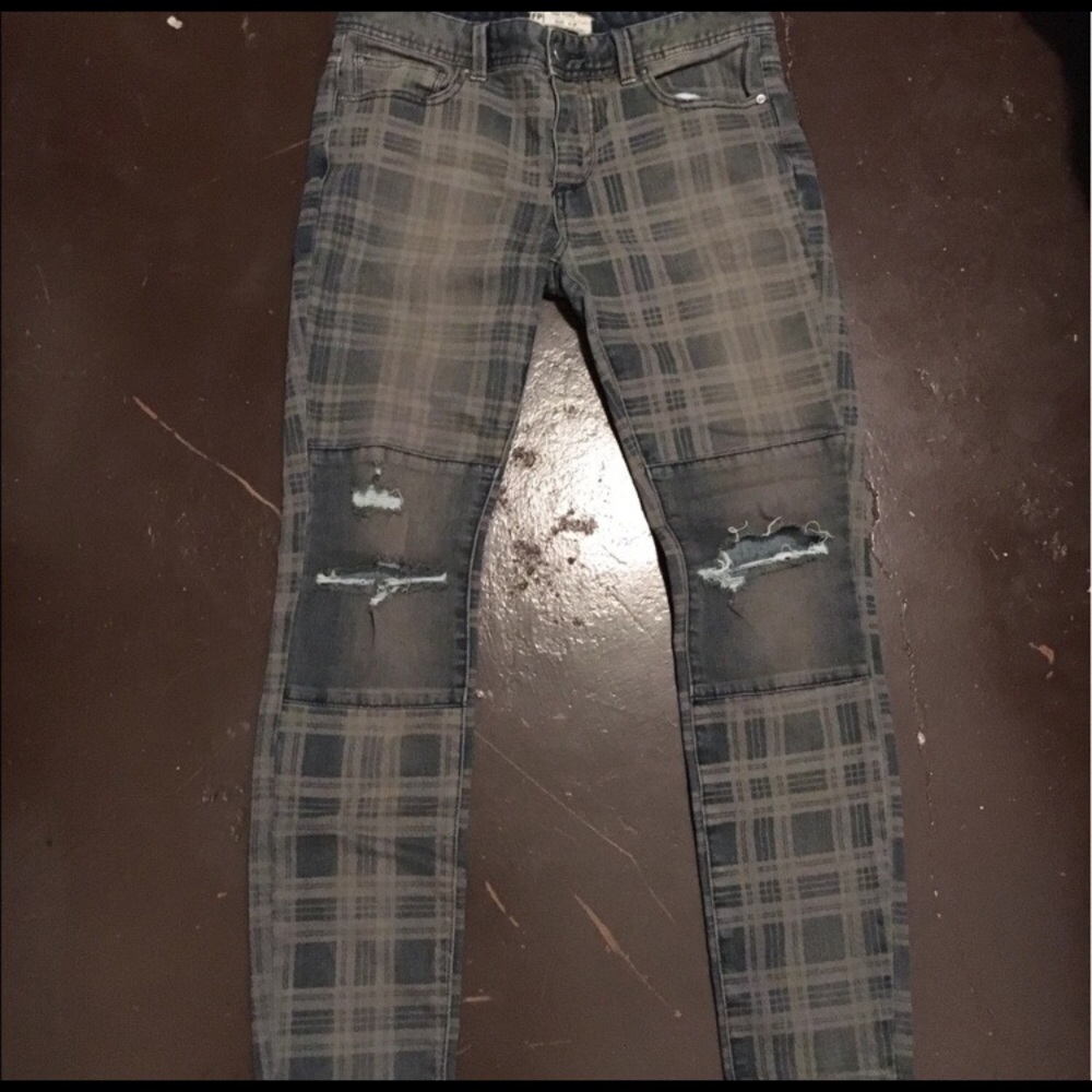 Free People - Plaid - Ribbed jeans